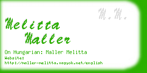 melitta maller business card